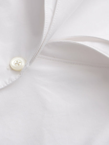 White Tailored Long Sleeve Button-Down Shirt - Nana Jacqueline