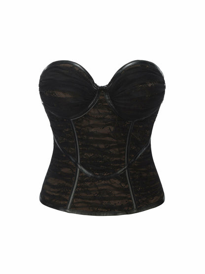Cara Bustier Top: Black Bustier Top for Date Night - Nana Jacqueline