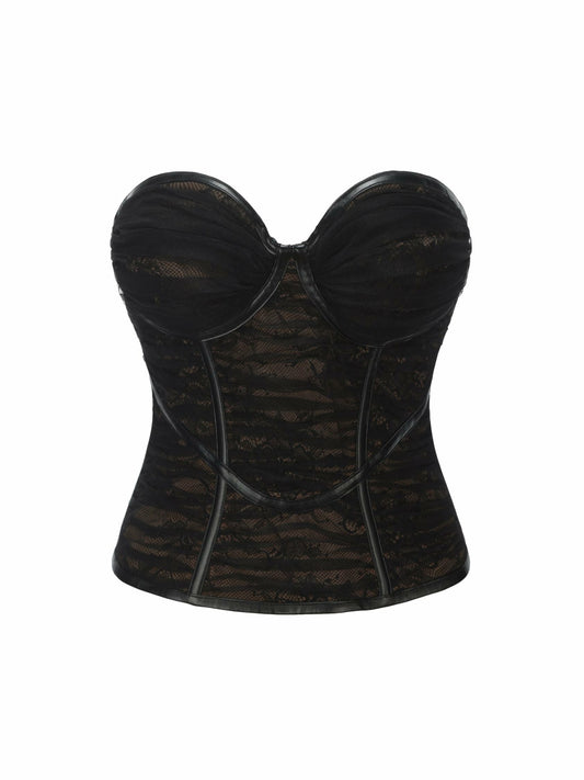 Cara Bustier Top: Black Bustier Top for Date Night - Nana Jacqueline