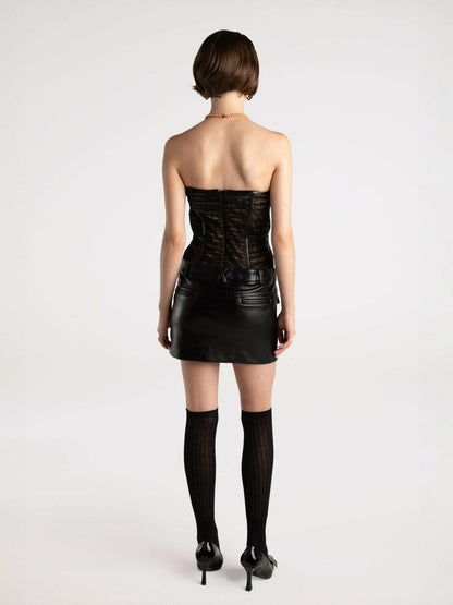 Cara Bustier Top: Black Bustier Top for Date Night - Nana Jacqueline