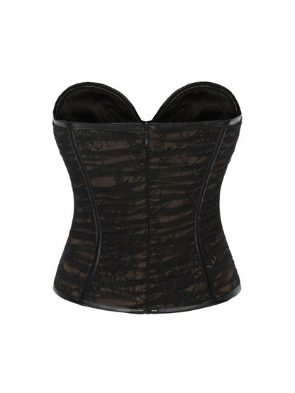 Cara Bustier Top: Black Bustier Top for Date Night - Nana Jacqueline