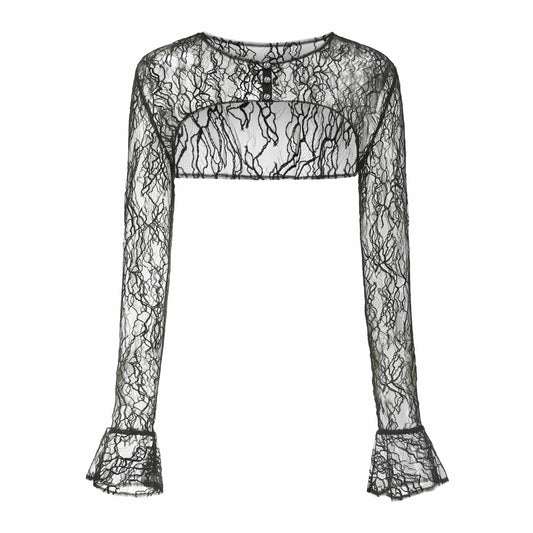 Jilly Cover: Black Lace Cover-Up for Date Night - Nana Jacqueline