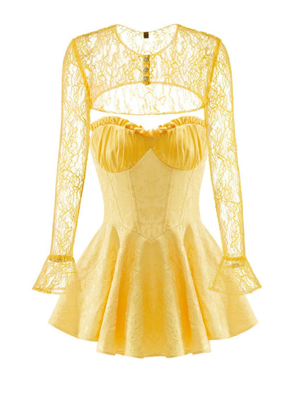 Jilly Cover: Yellow Cover-Up for Brunch - Nana Jacqueline