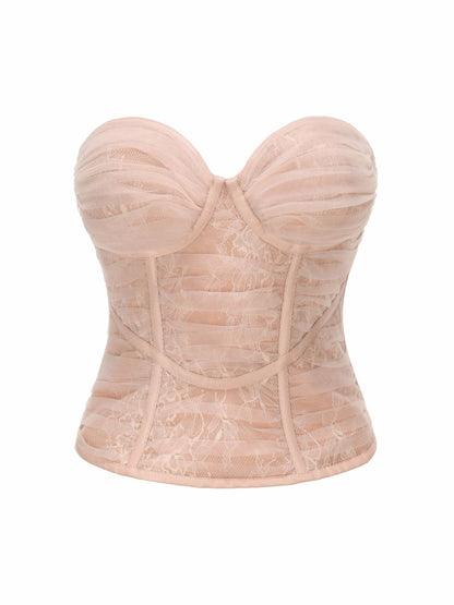 Cara Bustier Top: Pink Bustier Top for Date Night - Nana Jacqueline
