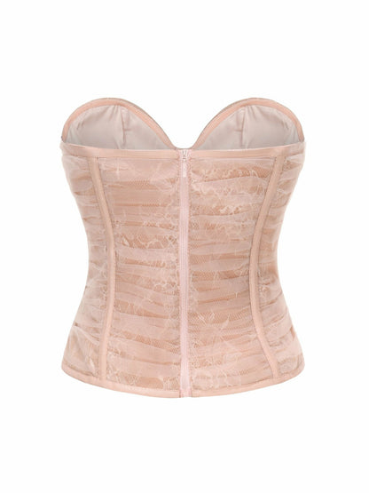 Cara Bustier Top: Pink Bustier Top for Date Night - Nana Jacqueline