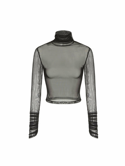 Gabrielle Mesh Top: Black Top for Date Night - Nana Jacqueline