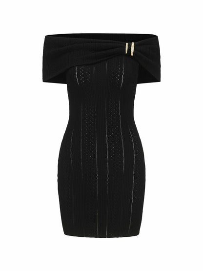 Rylee Dress: Black Mini Dress for Cocktail Party - Nana Jacqueline