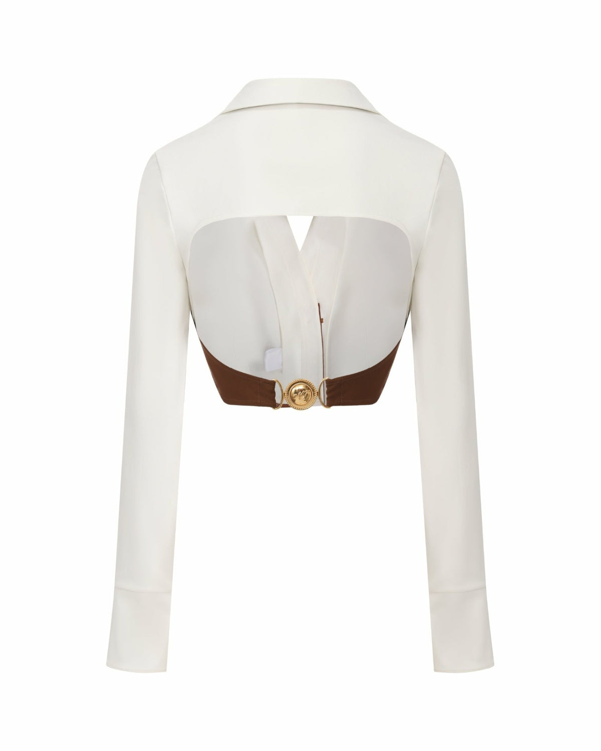 Celine Top: Brown White Top for Date Night - Nana Jacqueline