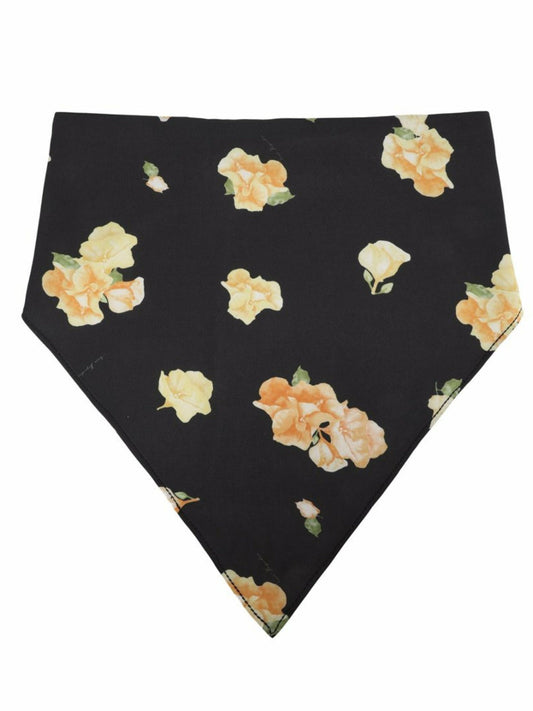 Mara Yellow Floral Black Scarf - Nana Jacqueline