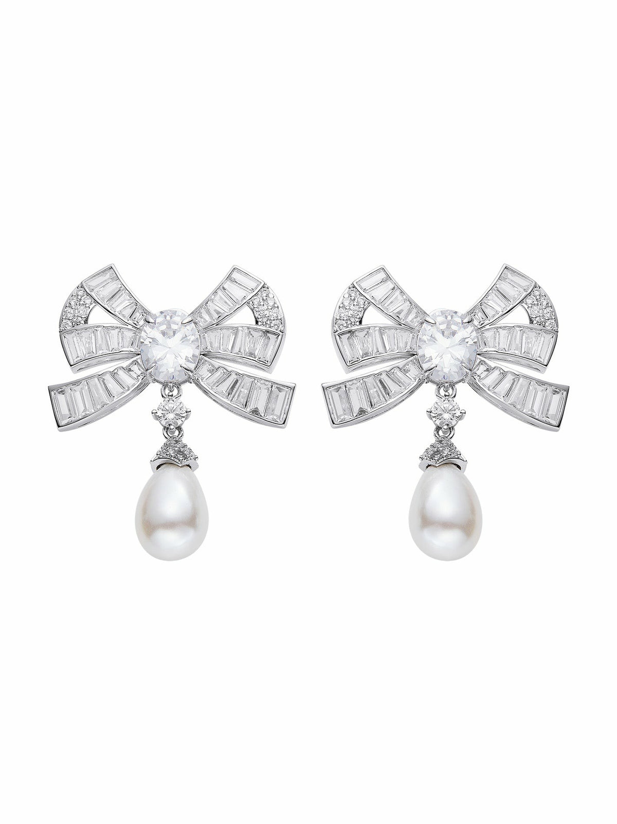 Evelyn Earrings: White Pearl Earrings for Bridal Shower - Nana Jacqueline