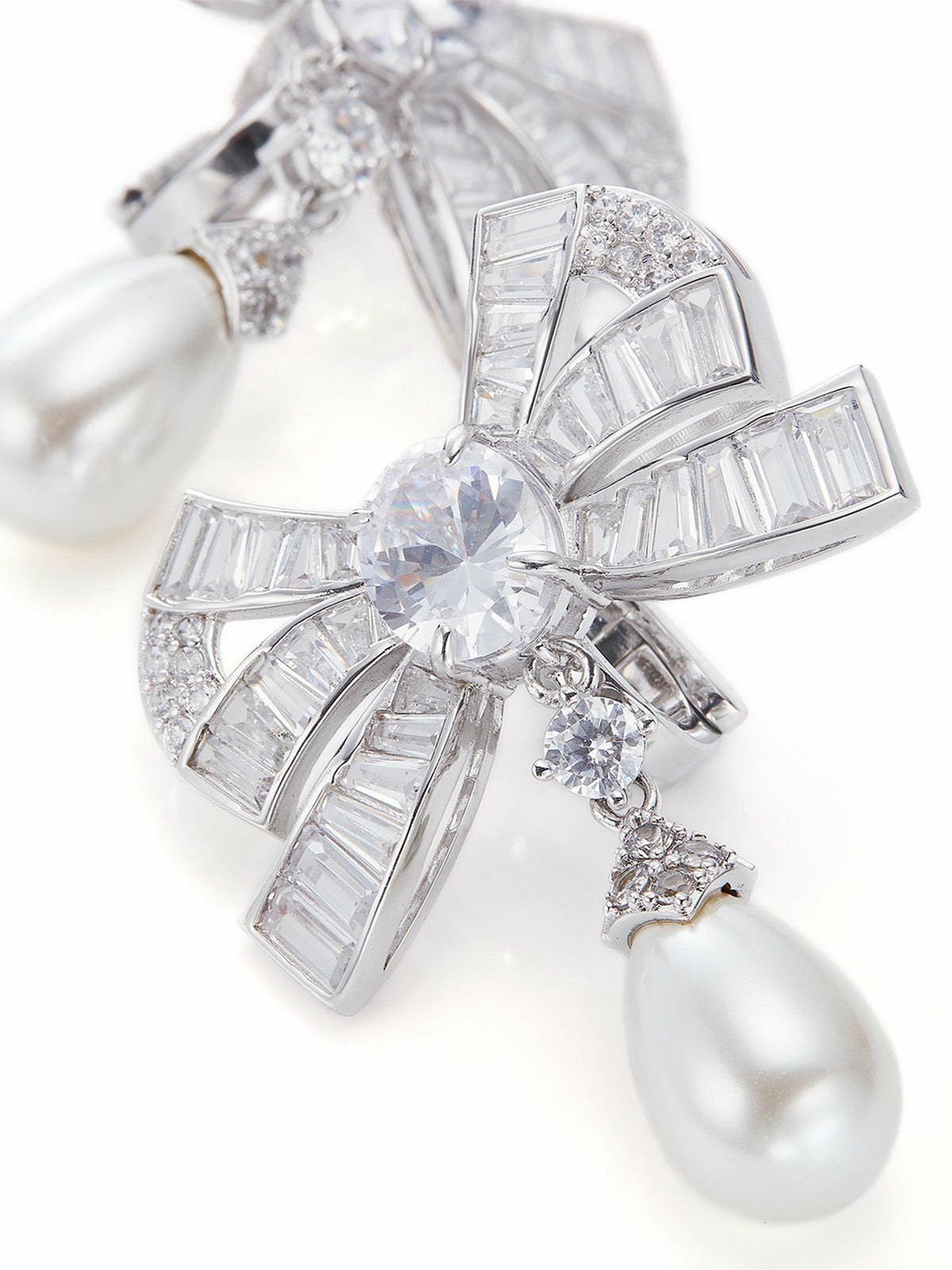 Evelyn Earrings: White Pearl Earrings for Bridal Shower - Nana Jacqueline