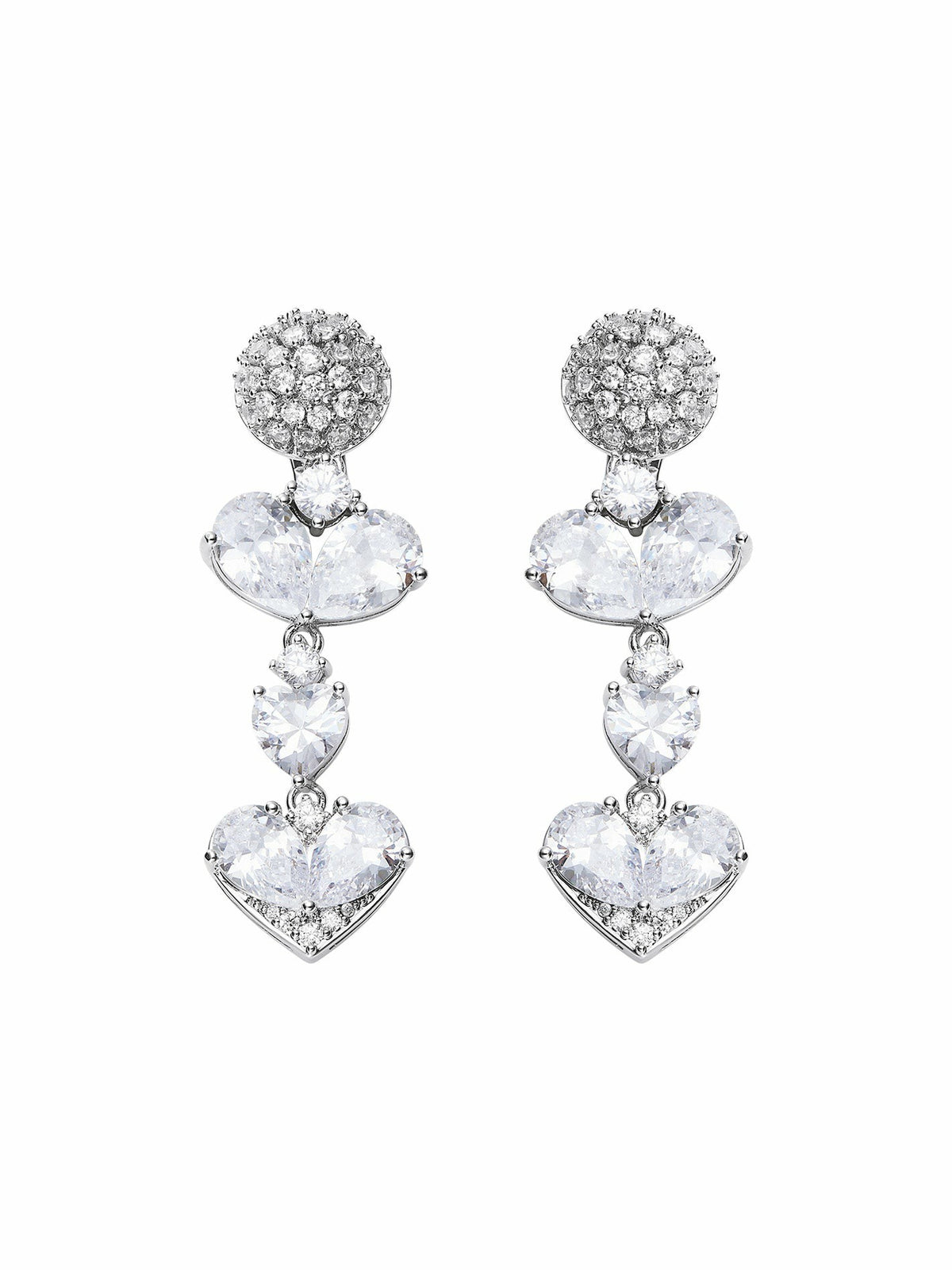 Gigi Earrings: Silver Earrings for Bridal Shower - Nana Jacqueline