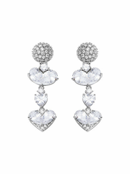 Gigi Earrings: Silver Earrings for Bridal Shower - Nana Jacqueline
