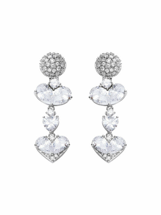 Gigi Earrings: Silver Earrings for Bridal Shower - Nana Jacqueline
