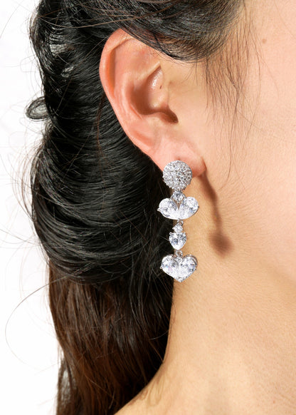 Gigi Earrings: Silver Earrings for Bridal Shower - Nana Jacqueline