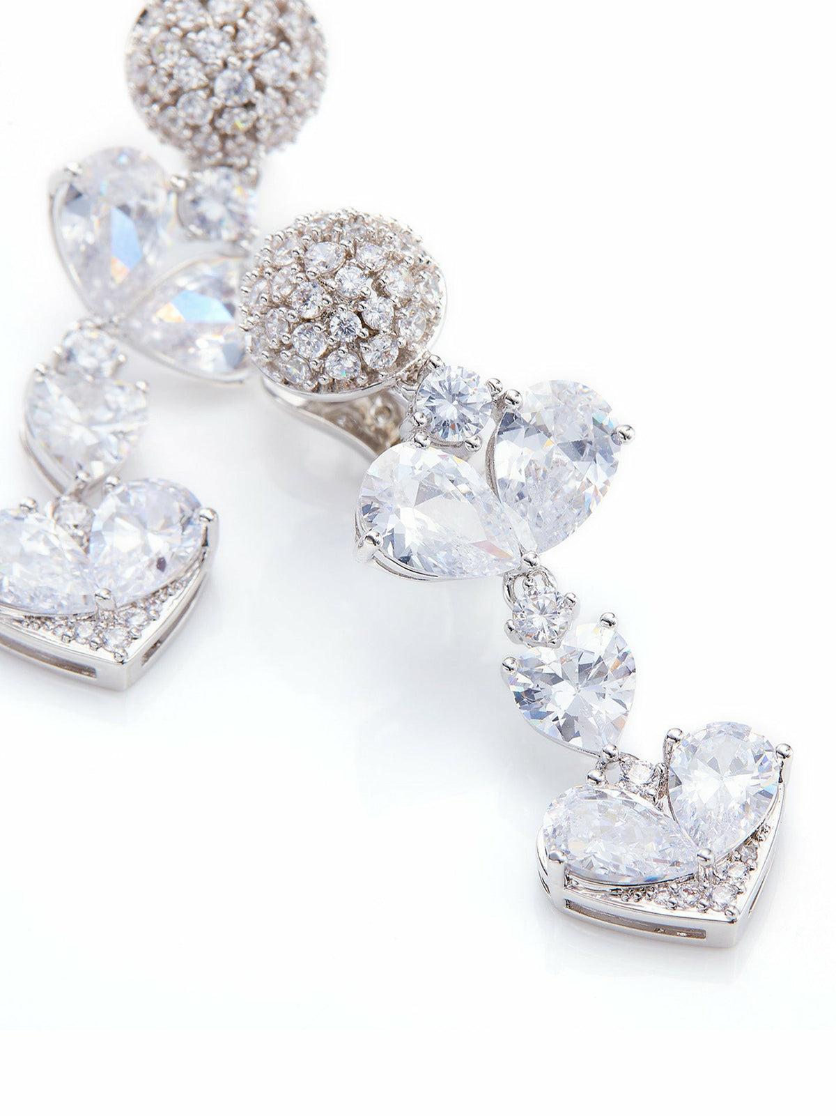 Gigi Earrings: Silver Earrings for Bridal Shower - Nana Jacqueline