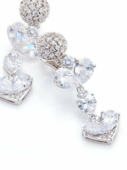 Gigi Earrings: Silver Earrings for Bridal Shower - Nana Jacqueline