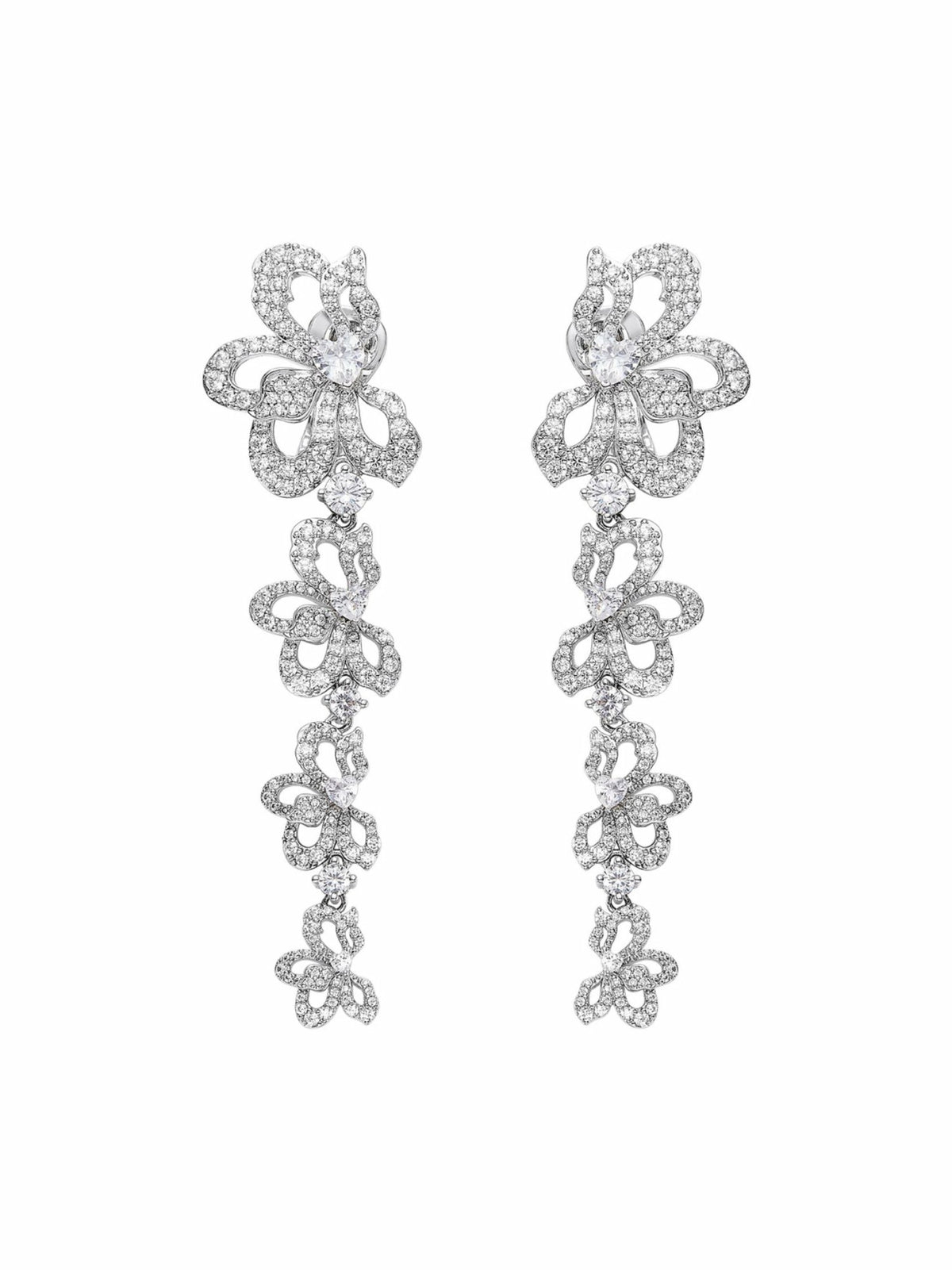 Priscilla Earrings: White Earrings for Formal Events - Nana Jacqueline