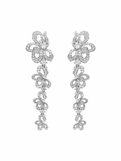Priscilla Earrings: White Earrings for Formal Events - Nana Jacqueline