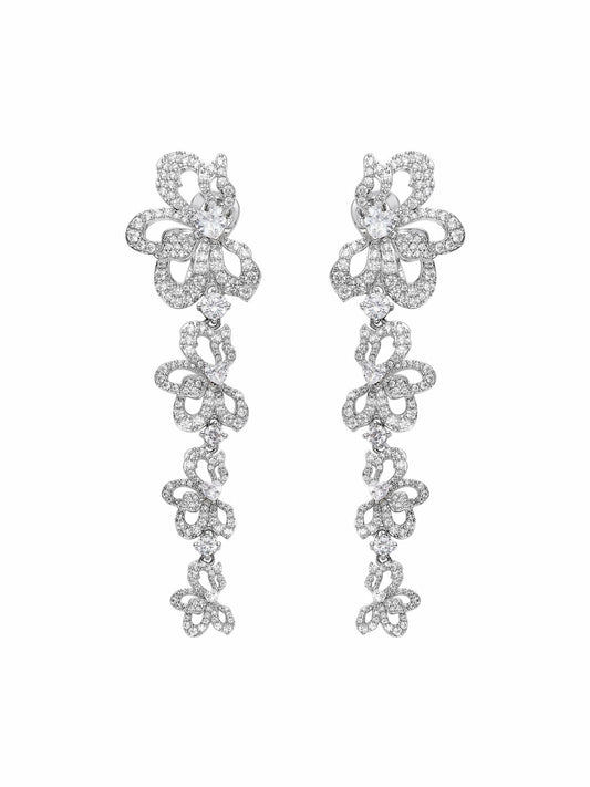 Priscilla Earrings: White Earrings for Formal Events - Nana Jacqueline