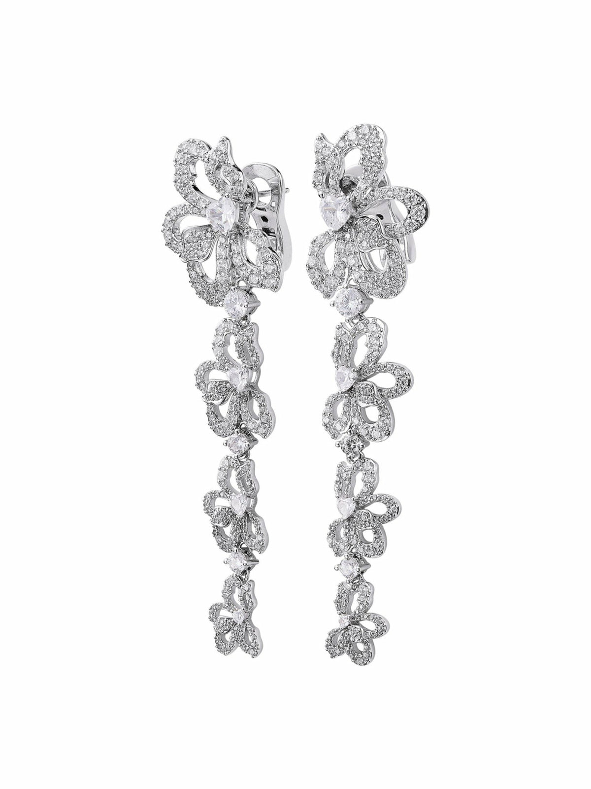 Priscilla Earrings: White Earrings for Formal Events - Nana Jacqueline