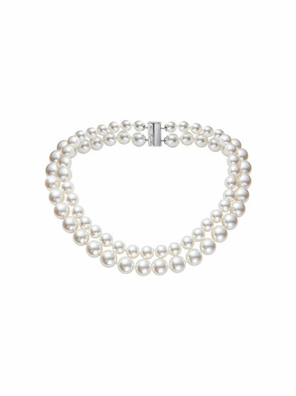 Marisa Necklace: White Pearl Necklace for Bridal Shower - Nana Jacqueline
