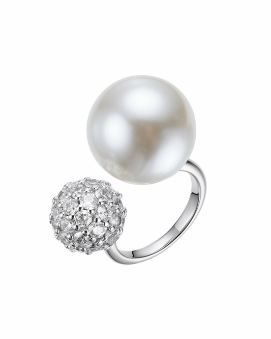 Evie Pearl Ring: White Pearl Ring for Bridal Shower - Nana Jacqueline
