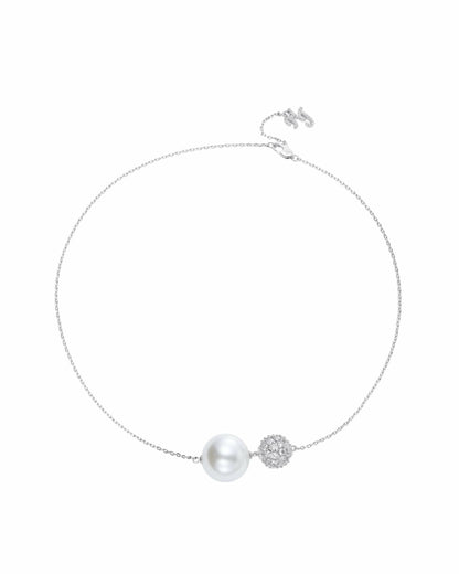 Evie Pearl Necklace: White Necklace for Bridal Shower - Nana Jacqueline