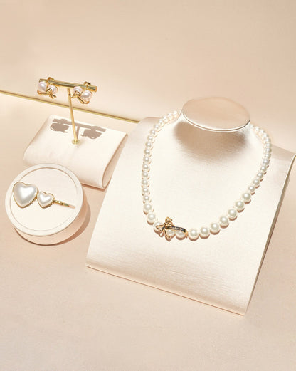 Julisa Necklace: White Pearl Necklace for Bridal Shower - Nana Jacqueline