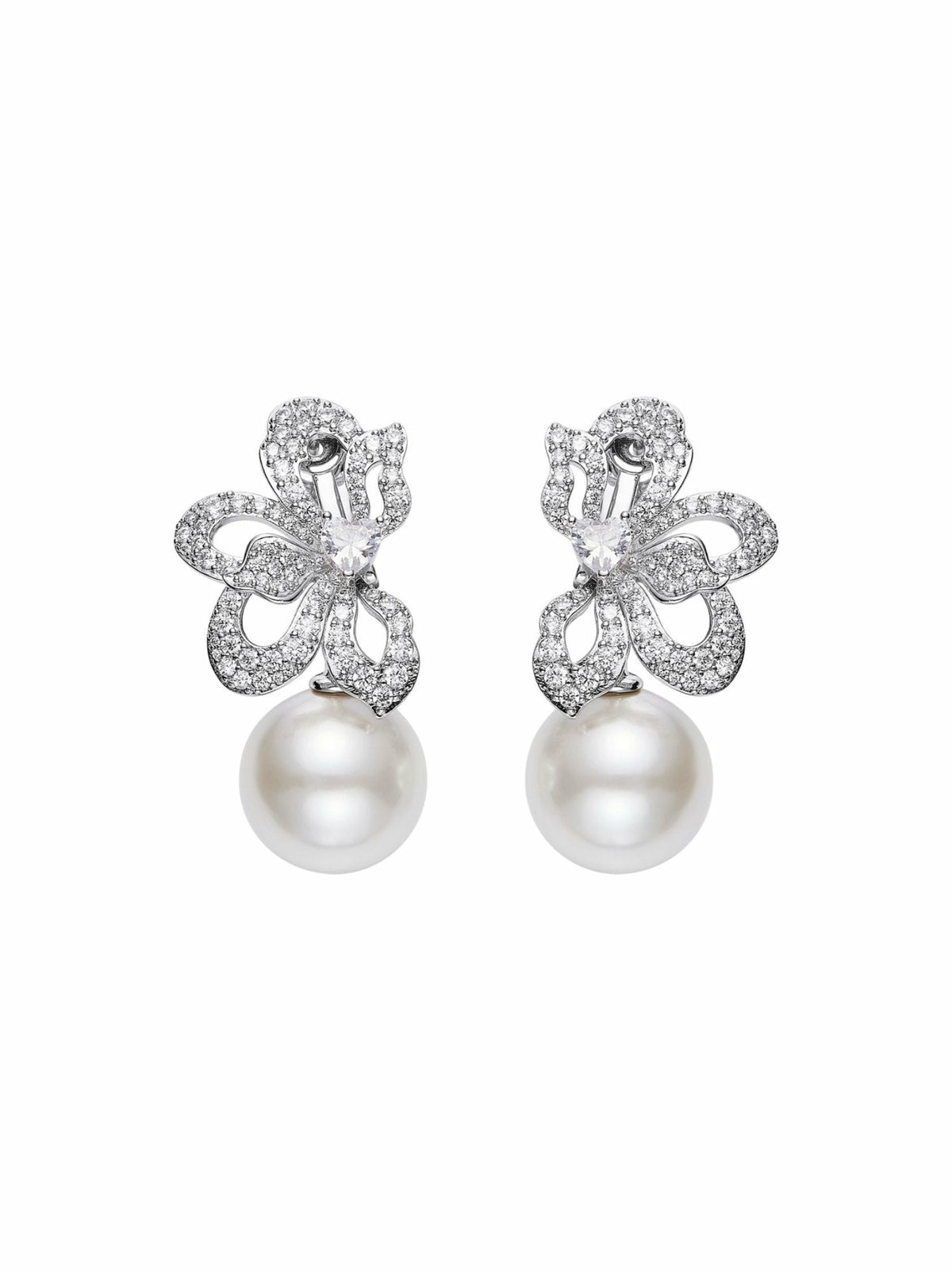 Amelia Earrings: White Pearl Earrings for Bridal Shower - Nana Jacqueline