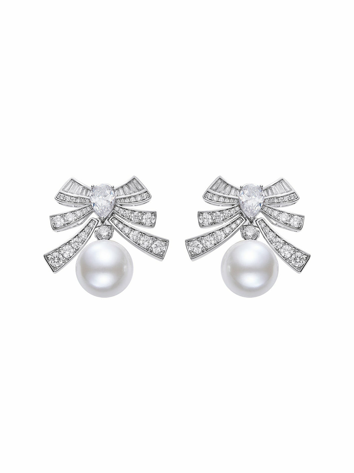 Alysa Earrings: White Pearl Earrings for Bridal Shower - Nana Jacqueline