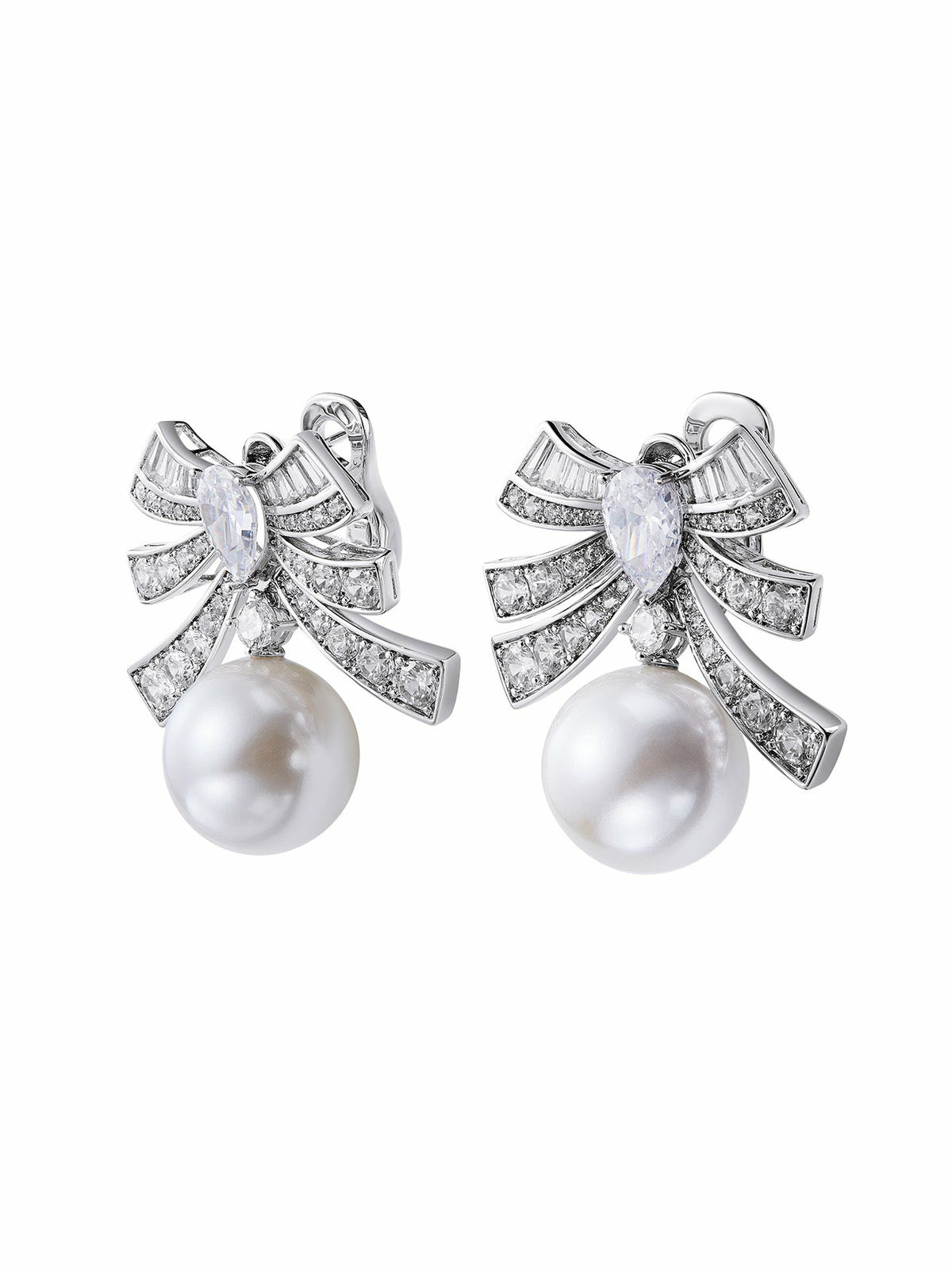 Alysa Earrings: White Pearl Earrings for Bridal Shower - Nana Jacqueline
