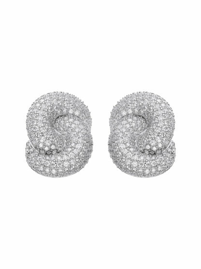 Mia Earrings: White Earrings for Cocktail Party - Nana Jacqueline