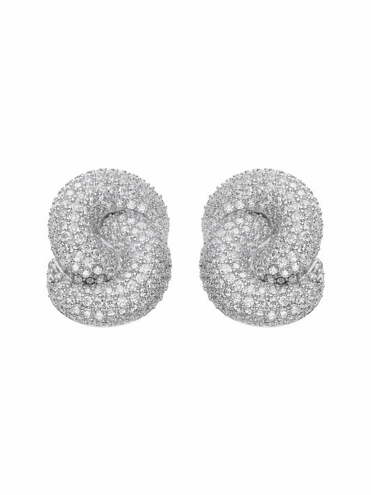 Mia Earrings: White Earrings for Cocktail Party - Nana Jacqueline