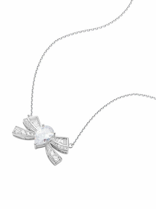 Alysa Necklace: Silver Necklace for Bridal Shower - Nana Jacqueline