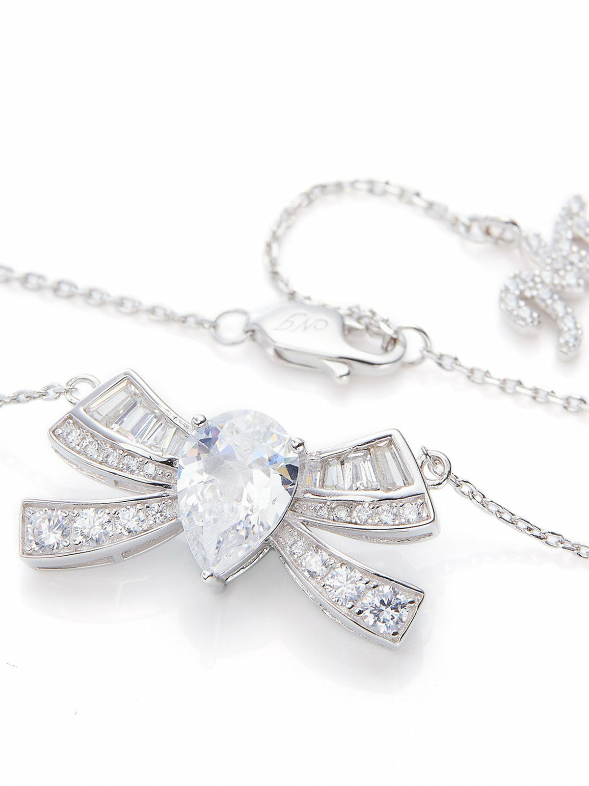 Alysa Necklace: Silver Necklace for Bridal Shower - Nana Jacqueline