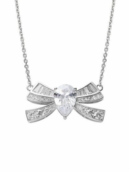 Alysa Necklace: Silver Necklace for Bridal Shower - Nana Jacqueline