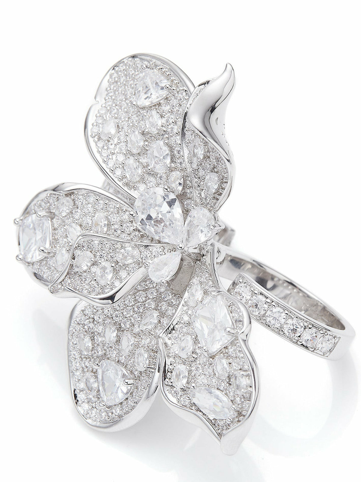 The Midnight Garden: Silver Jewelry Set for Bridal Events - Nana Jacqueline