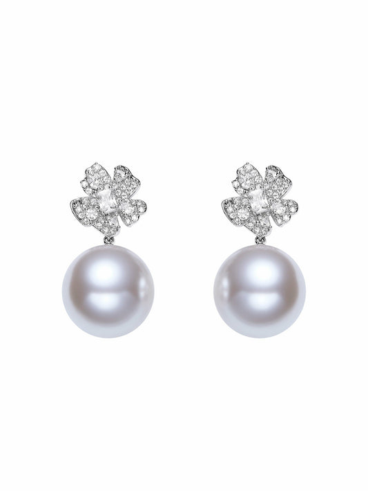 Winslet Pearl Drop White Earrings - Nana Jacqueline