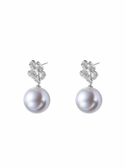 Winslet Pearl Drop White Earrings - Nana Jacqueline