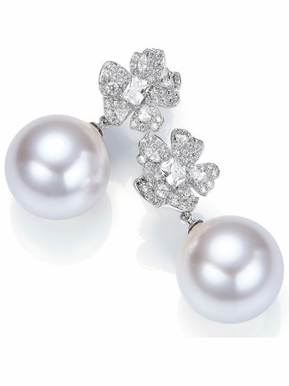 Winslet Pearl Drop White Earrings - Nana Jacqueline