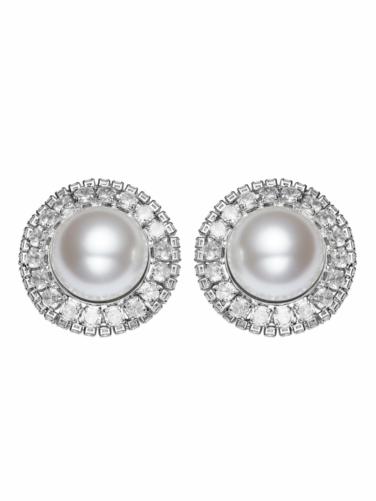 Celestia Pearl Halo White Earrings - Nana Jacqueline
