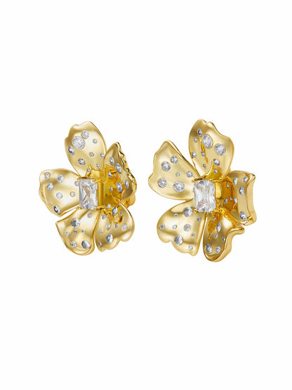 Jolie Floral Gold Earrings - Nana Jacqueline