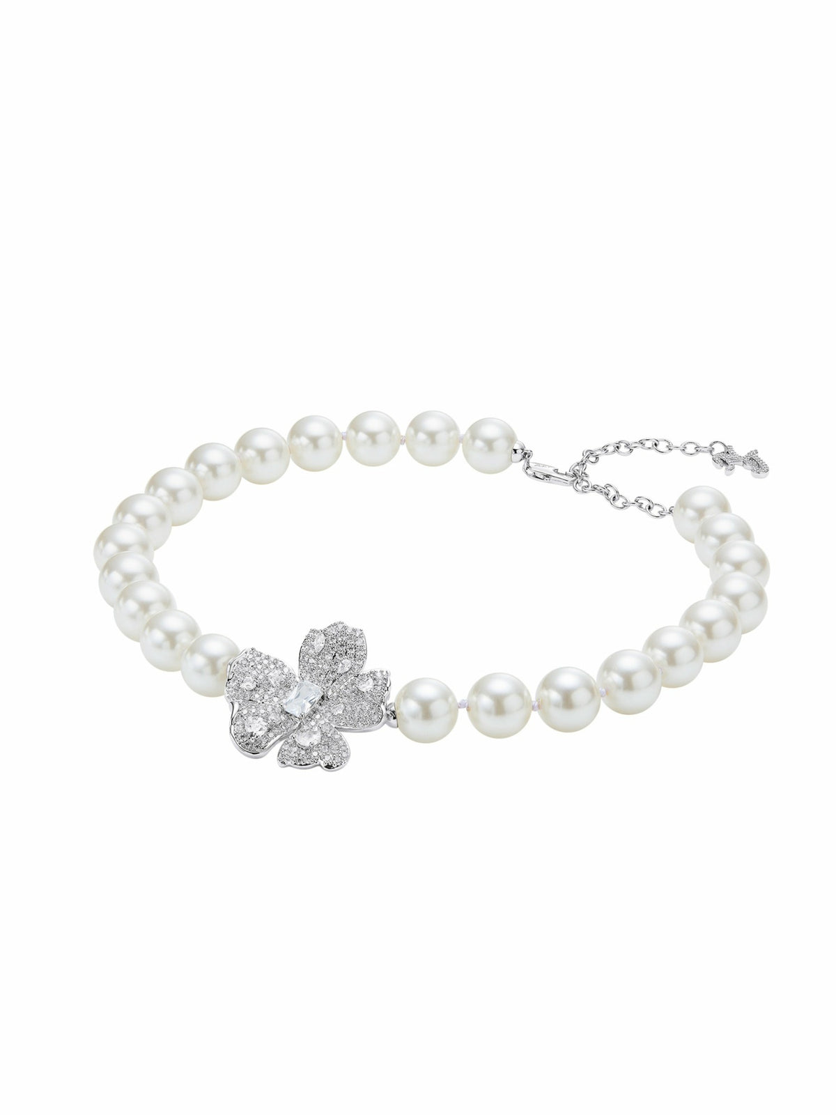 Bellina Floral Pearl White Necklace - Nana Jacqueline