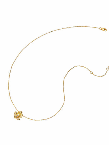 Lumi Floral Pendant Gold Necklace - Nana Jacqueline