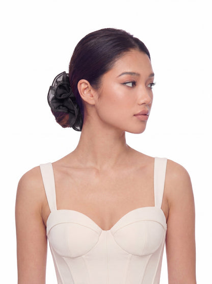 Nolita Ruffle Black Hair Tie - Nana Jacqueline