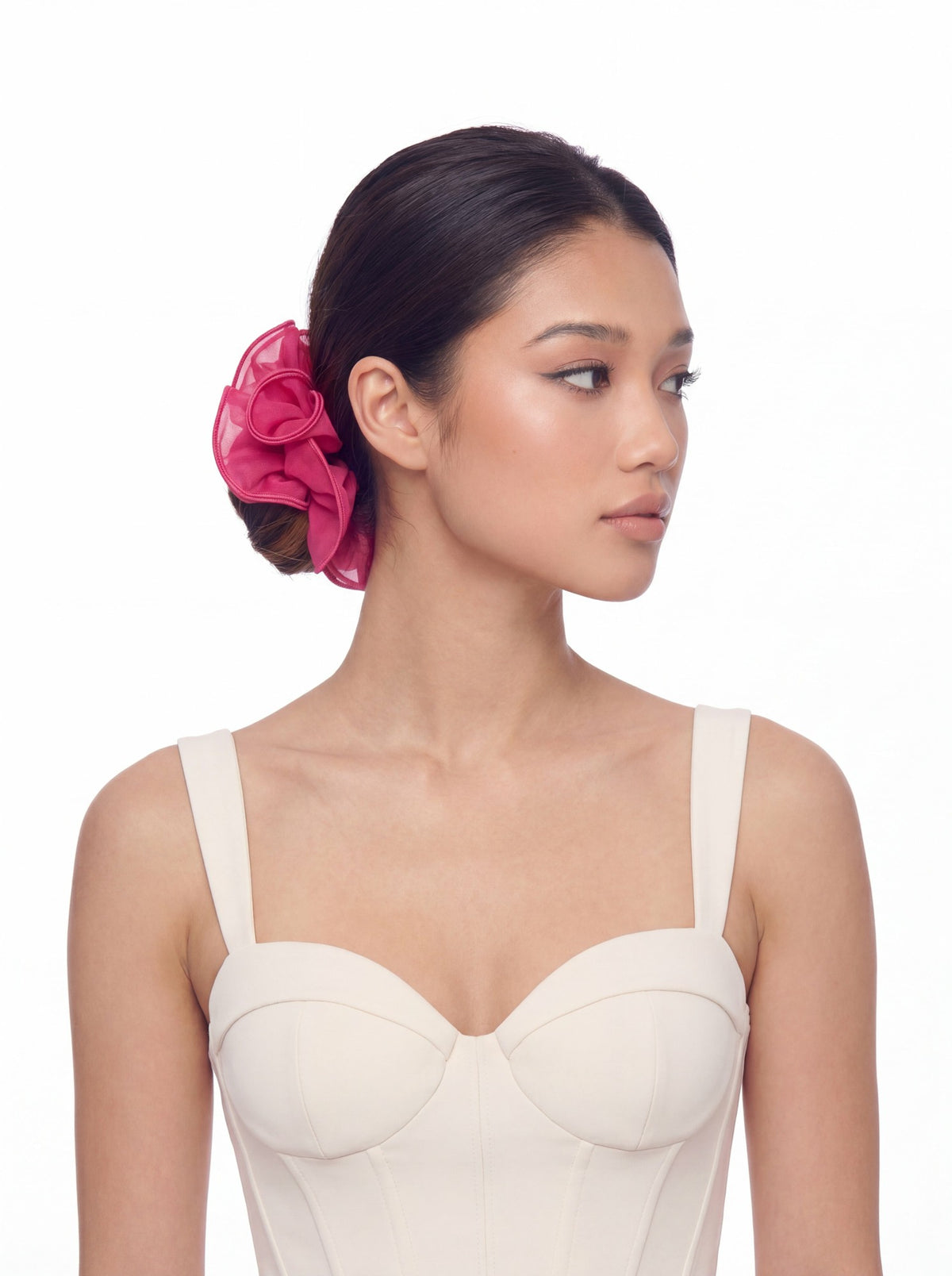 Nolita Ruffle Fuchsia Hair Tie - Nana Jacqueline
