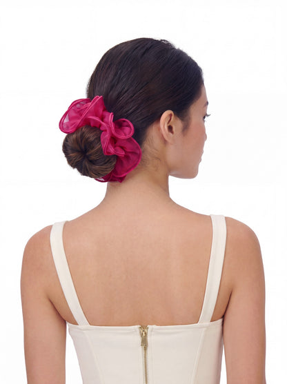 Nolita Ruffle Fuchsia Hair Tie - Nana Jacqueline
