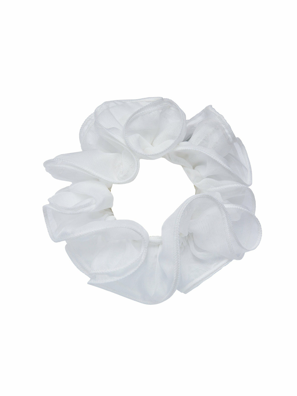 Nolita Ruffle White Hair Tie - Nana Jacqueline