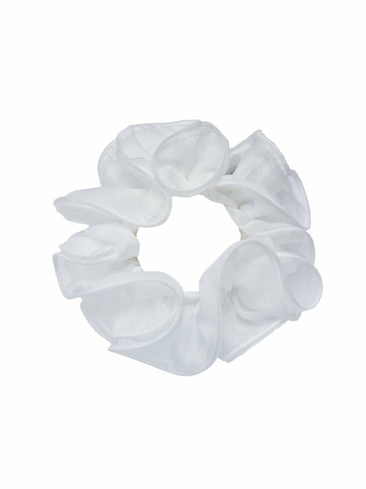 Nolita Ruffle White Hair Tie - Nana Jacqueline